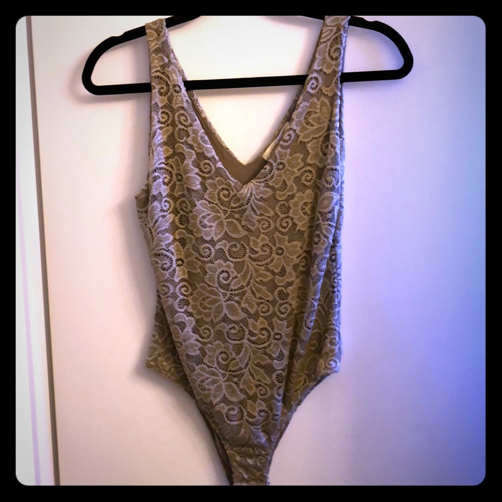 Vneck Tank Laced Bodysuit